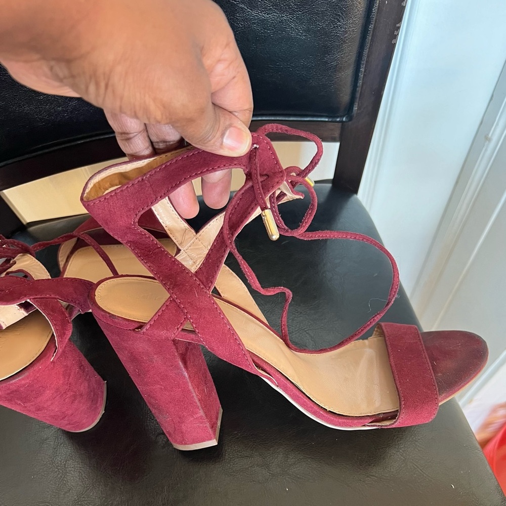 Suede Block Heels